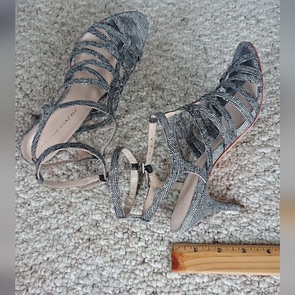 Loeffler Randall Black & white Strappy Sandals size 7.5 - Picture 6 of 12